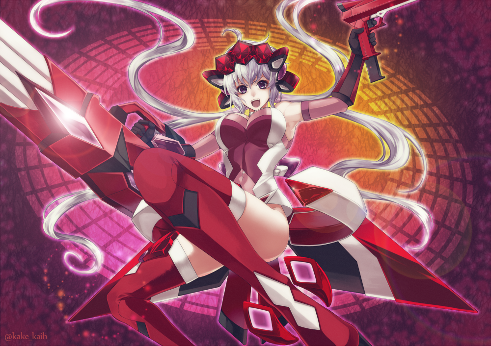 10s, 1girl, ahoge, armor, bad_id, bad_pixiv_id, bodysuit, boots