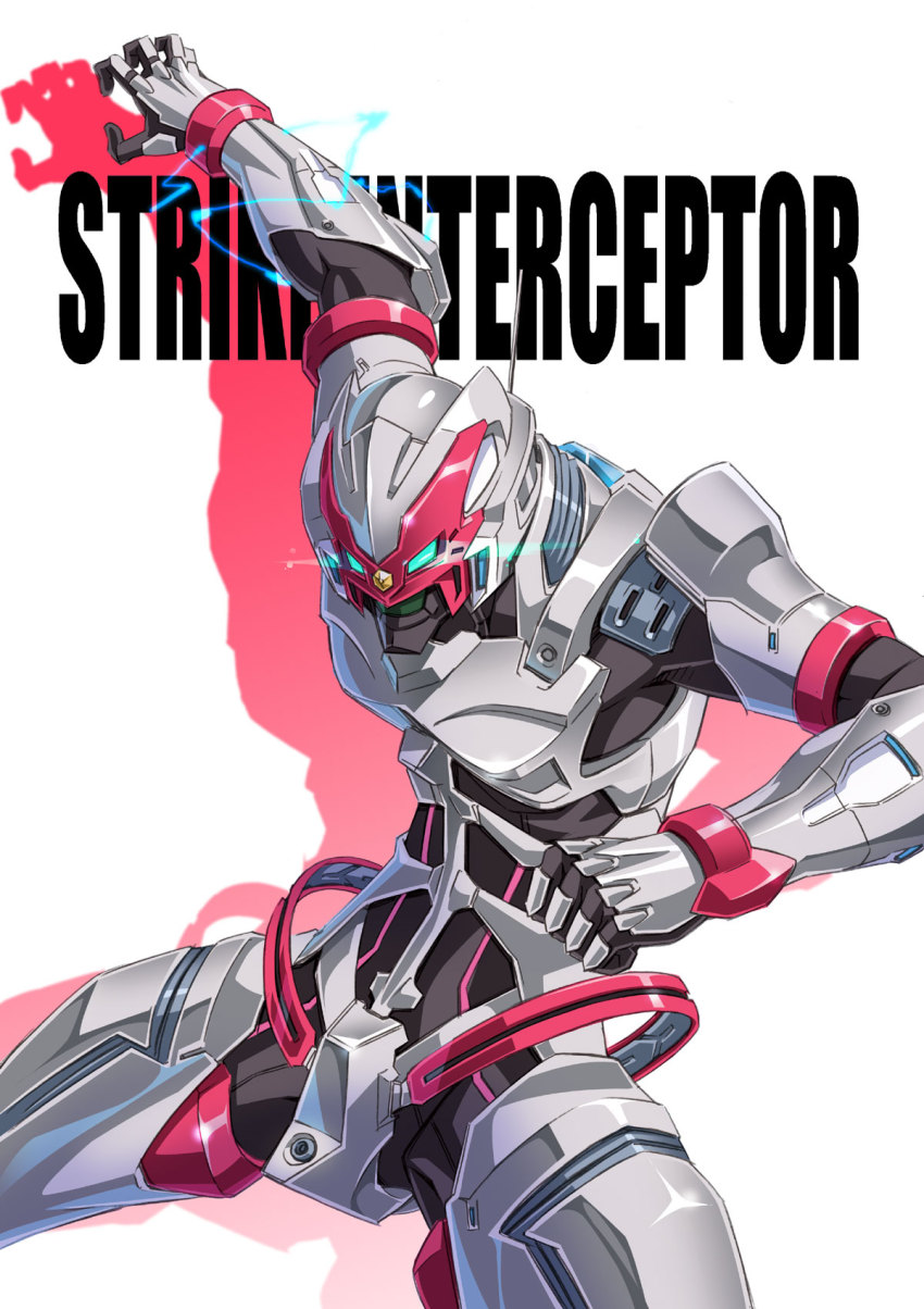 active_raid, armor, electricity, glowing, highres, kuroki_takeru, mecha, power_armor