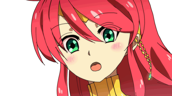 1girl, :o, animated, animated_gif, blush, circlet, earrings, gorget