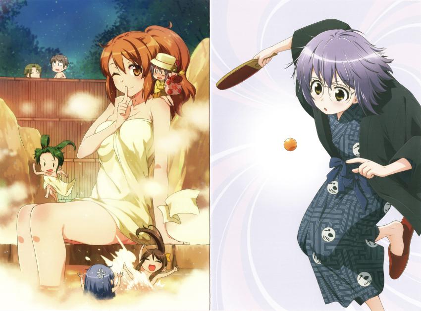 >:d, 10s, 2boys, 5girls, :d, :o, ;), =_=