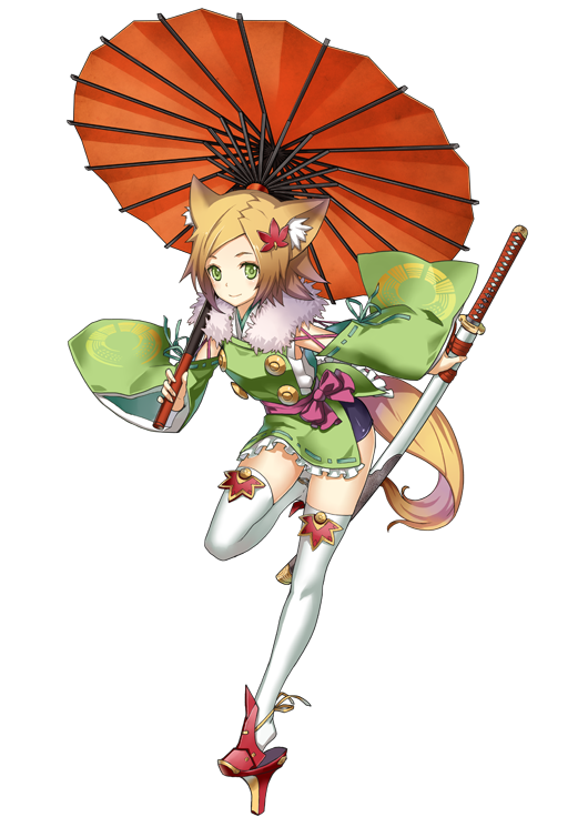 1girl, alpha_transparency, animal_ears, female_focus, fox_ears, fox_tail, full_body, fur_trim