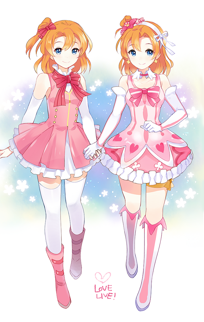 10s, 2girls, apring, bad_id, bad_pixiv_id, bare_shoulders, blue_eyes, bokutachi_wa_hitotsu_no_hikari