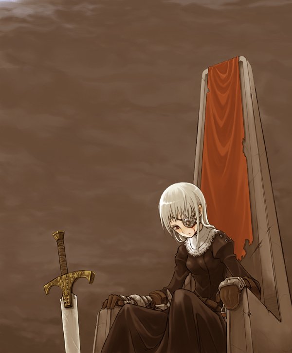 1girl, ayakura_juu, bad_id, bad_pixiv_id, bleeding, blood, eyepatch, female_focus