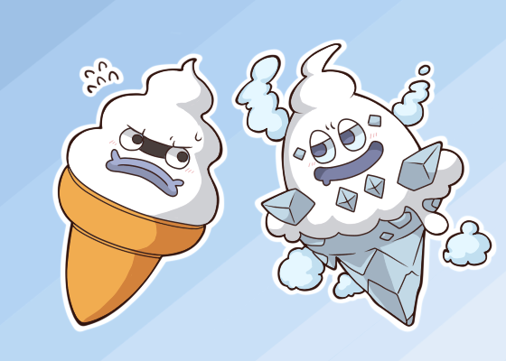 10s, 2027_(submarine2027), blue_background, blue_lips, crossover, drooling, food, food_focus