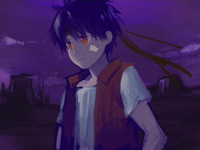 1boy, amano_shikaru, blue_hair, coat, headband, male_focus, monyaa, rody_roughnight