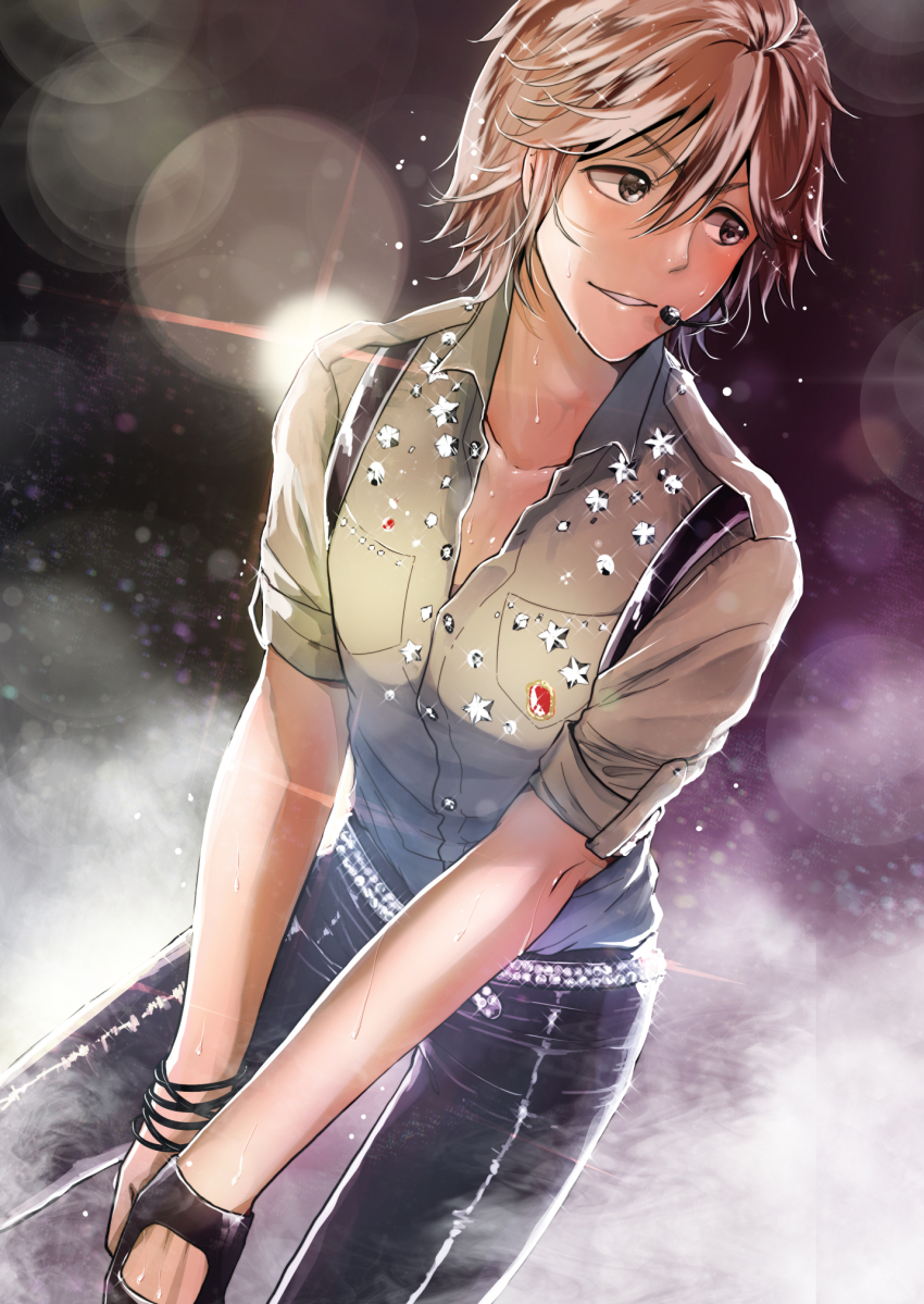 10s, 1boy, amagase_touma, bad_id, bad_pixiv_id, bracelet, brown_eyes, brown_hair