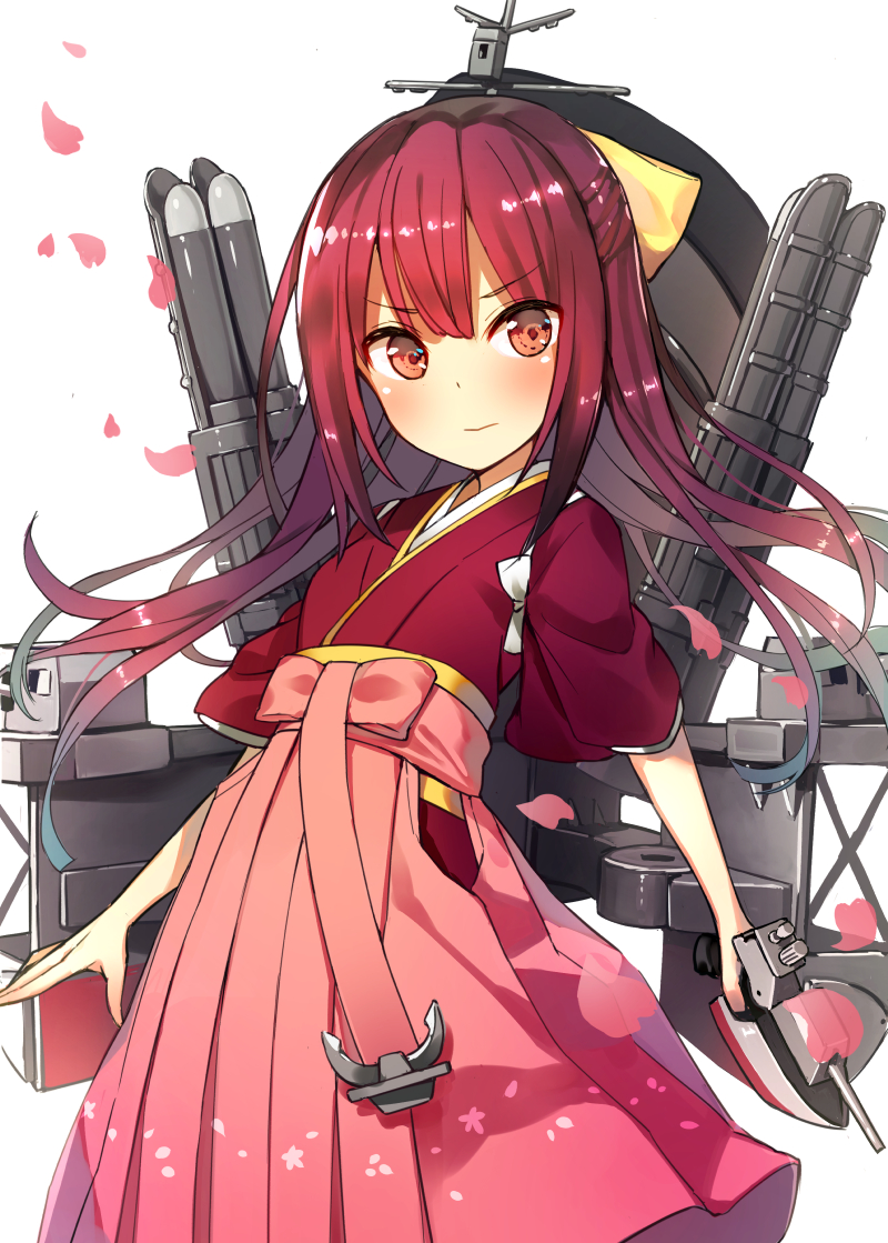 10s, 1girl, female_focus, hakama, hakama_skirt, japanese_clothes, kamikaze_(kancolle), kantai_collection