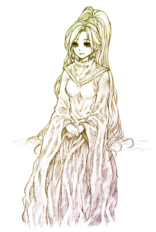 1990s_(style), 1girl, bad_id, bad_pixiv_id, chrono_(series), chrono_trigger, dress, female_focus