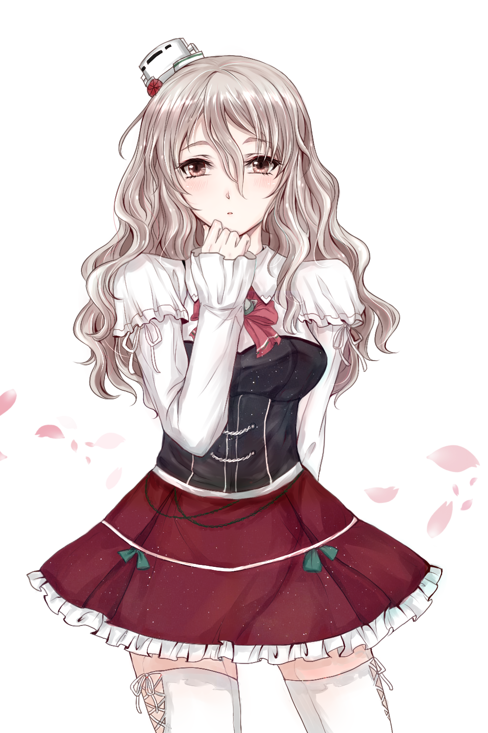 10s, 1girl, :o, blush, breasts, brown_eyes, female_focus, frilled_skirt