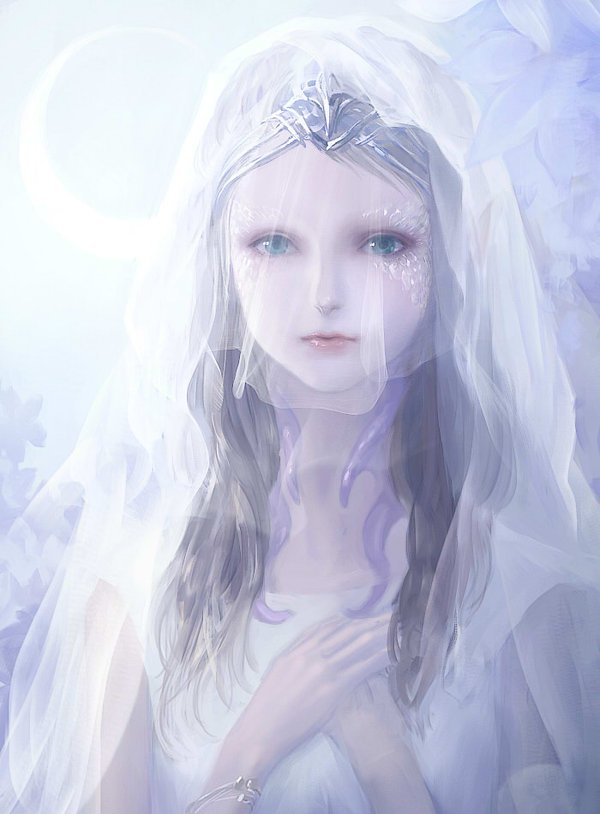 1girl, blue_eyes, company_captain_yorshka, dark_souls_i, dark_souls_iii, lips, looking_at_viewer, soft_men, veil