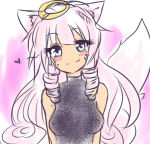 10s, 1girl, anastaysia_aliapoh_(tinyqote), animal_ears, aqua_eyes, arms_at_sides, blue_eyes, blush