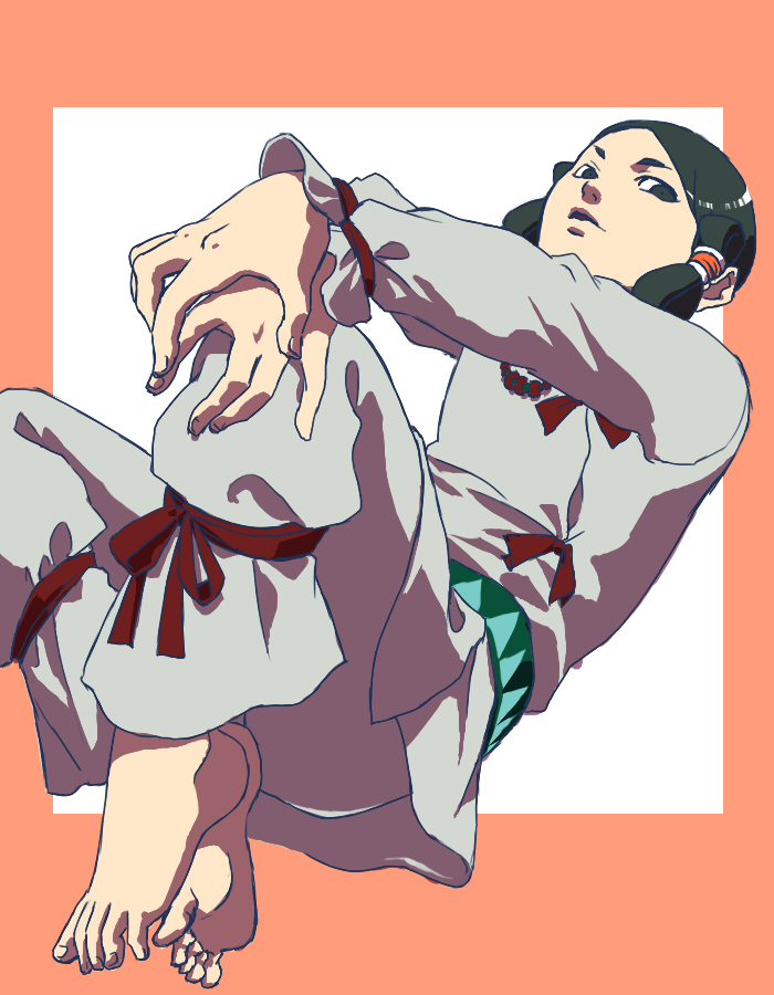 1boy, black_hair, kofun_period, male_focus, solo, suwa_(artist), white_background