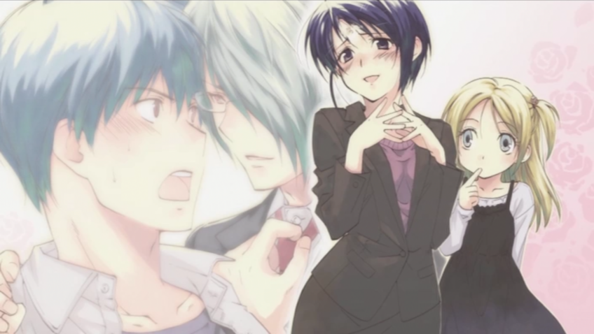00s, 2boys, 2girls, anime_screenshot, bannou_negi, doujin_work, end_card, hoshi_jun'ichirou