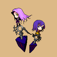 00s, fate/stay_night, fate_(series), identity, lowres, matou_sakura, medusa_(fate), medusa_(rider)_(fate)