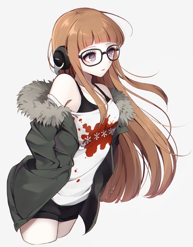 10s, 1girl, bad_id, bad_pixiv_id, female_focus, glasses, headphones, jacket