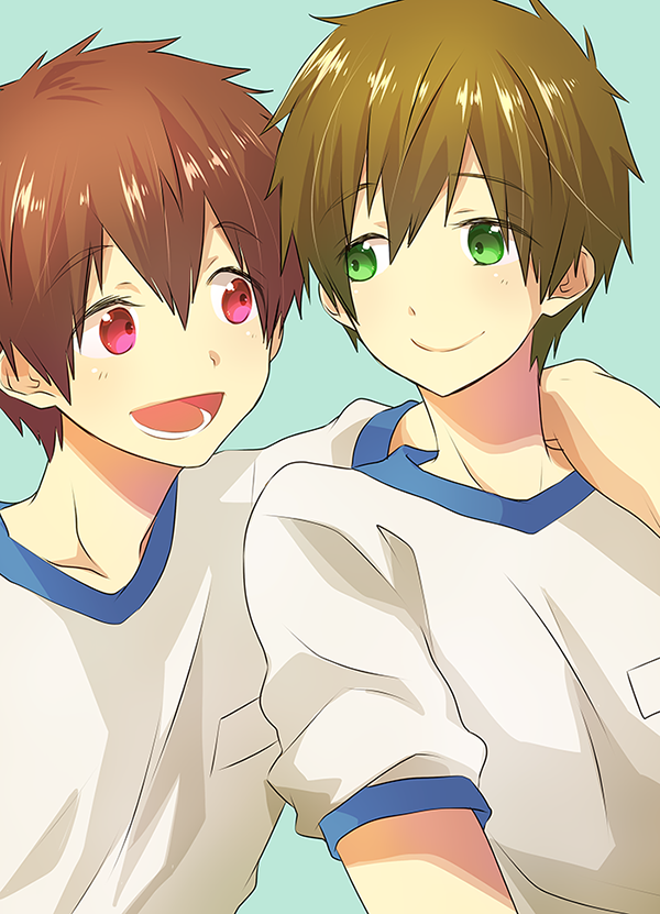 2boys, high_speed!, male_focus, memeo_(candy_house), mochizuki_yuuma, multiple_boys, tachibana_makoto, tagme