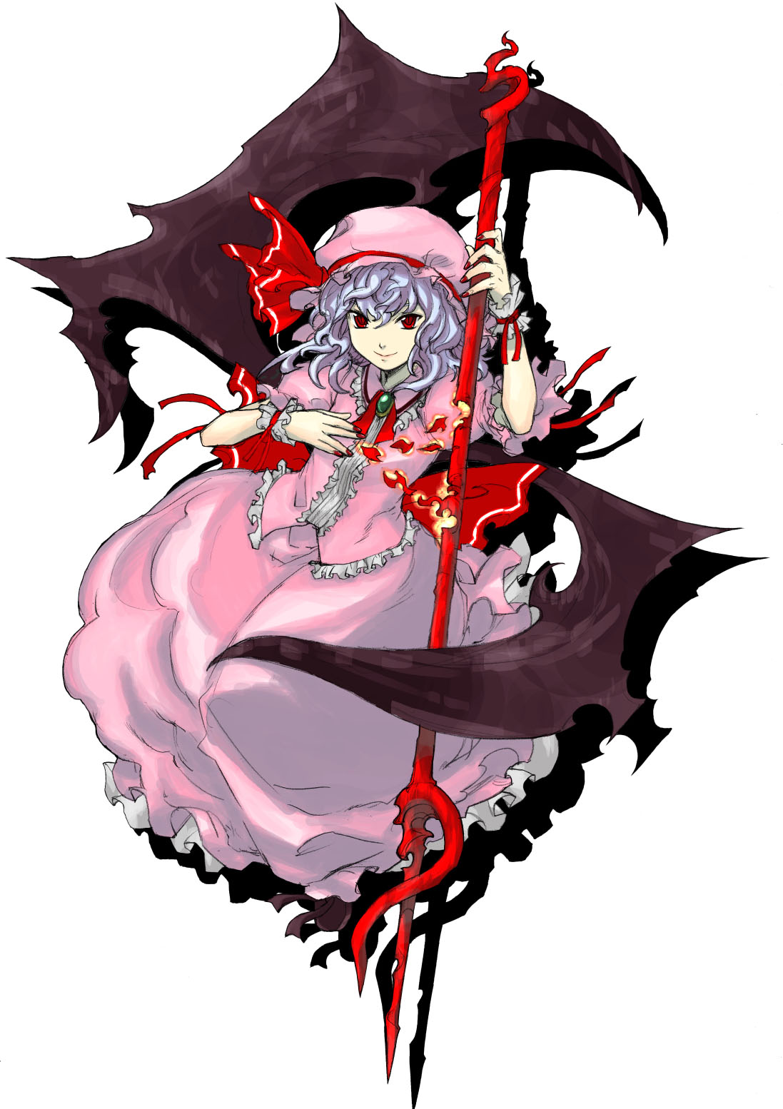 1girl, bonnet, curly_hair, dress, female_focus, hat, highres, long_hair