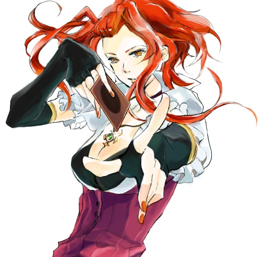 00s, bad_id, bad_pixiv_id, brown_eyes, card, dress, elbow_gloves, gloves