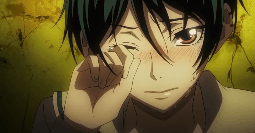 1girl, animated, animated_gif, blush, crying, ear_piercing, female_focus, kanoe_kirie