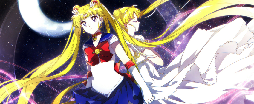 10s, 1girl, 2girls, aka_tonbo_(lililil), anime_coloring, bishoujo_senshi_sailor_moon, bishoujo_senshi_sailor_moon_(first_season), bishoujo_senshi_sailor_moon_crystal