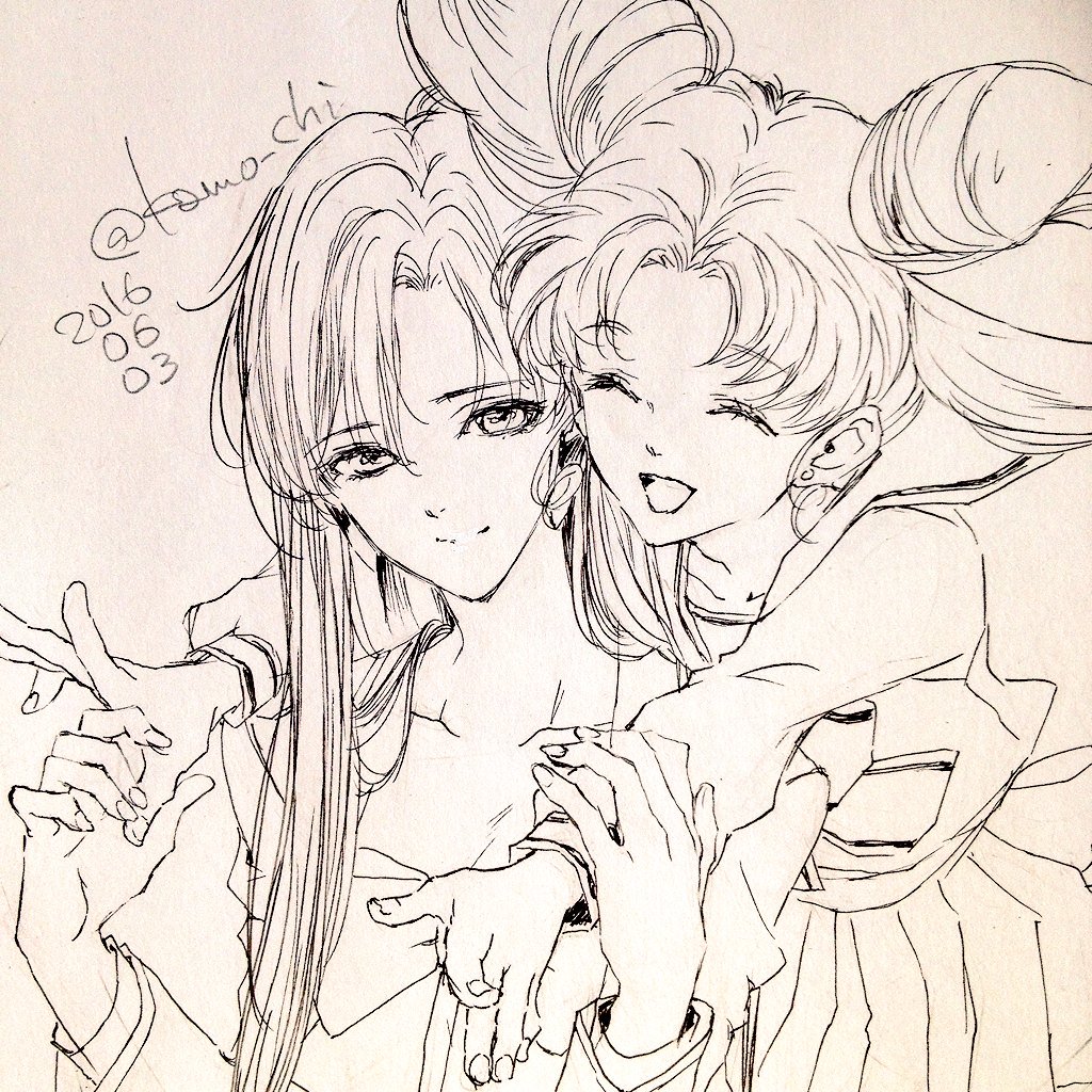 10s, 2016, 2girls, age_difference, artist_name, bad_id, bad_twitter_id, bishoujo_senshi_sailor_moon