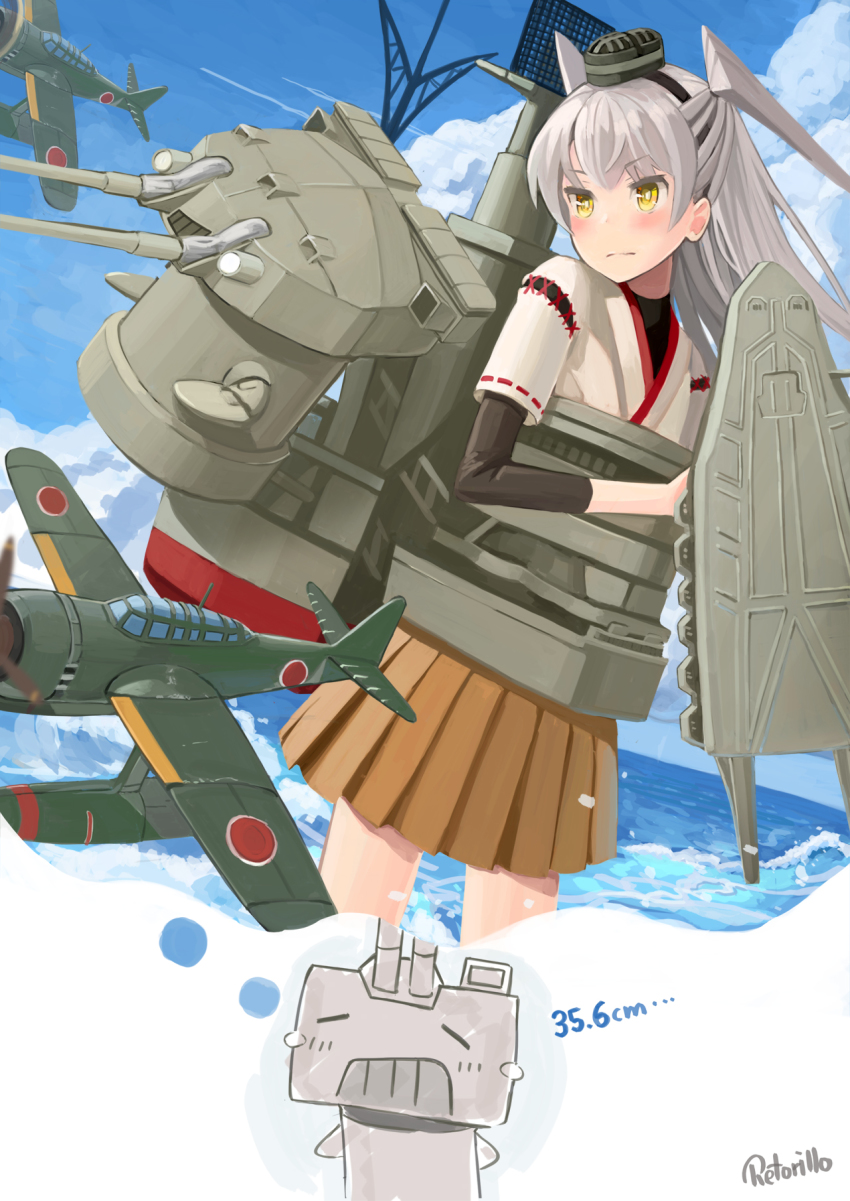 10s, 1girl, aircraft, airplane, amatsukaze_(kancolle), bad_id, bad_pixiv_id, commentary