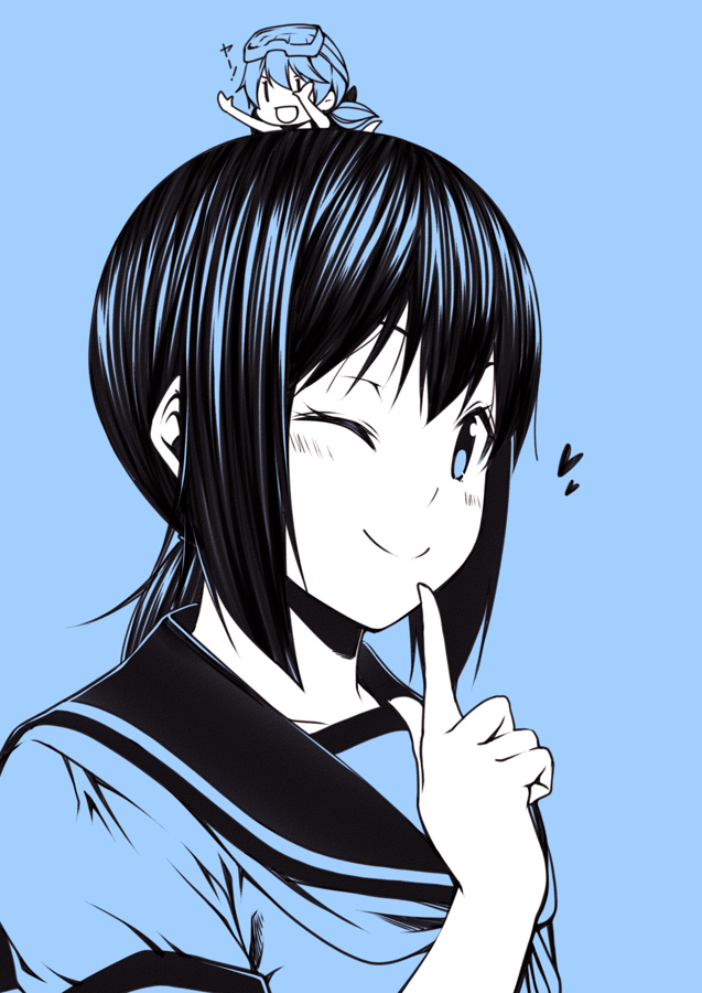 10s, 2girls, 61cm_quadruple_torpedo_mount, ;), blue_background, blue_theme, diving_mask, diving_mask_on_head