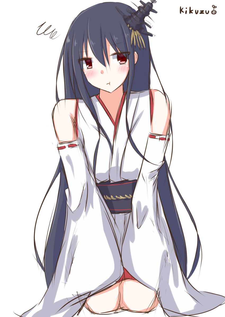 10s, 1girl, absurdres, artist_name, bare_shoulders, black_hair, eyebrows, female_focus