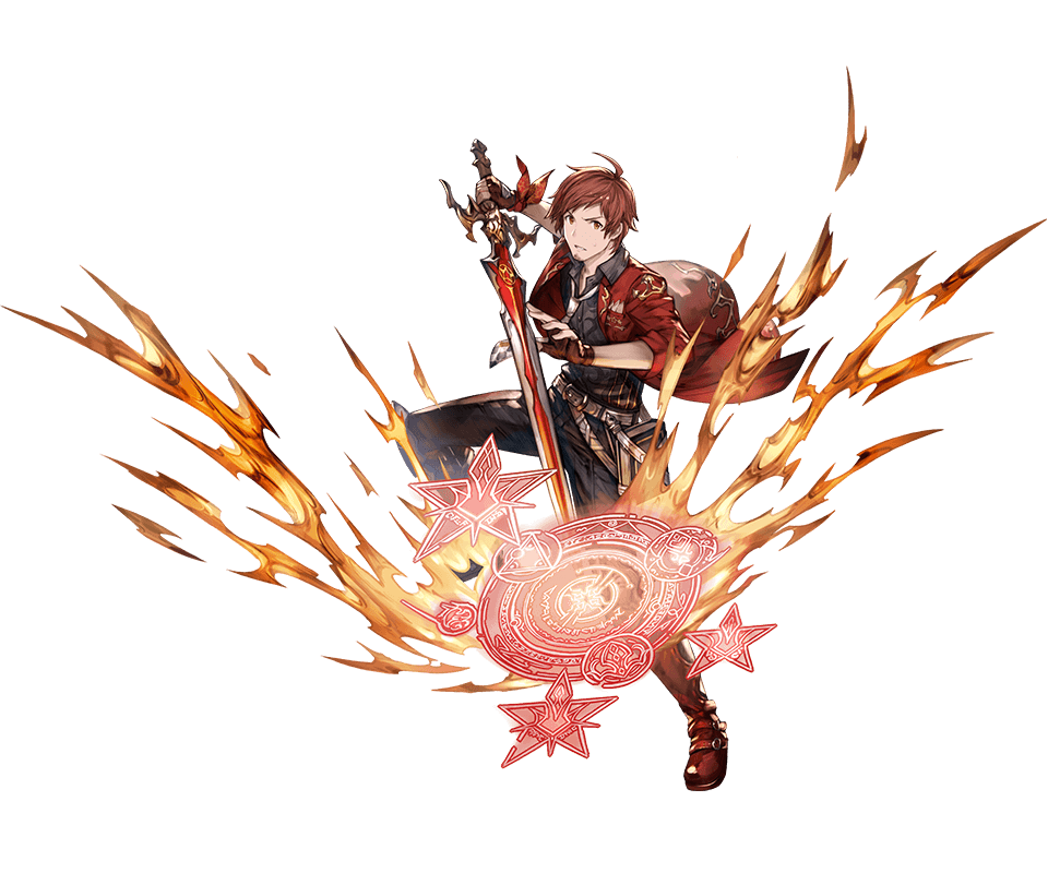 10s, 1boy, ahoge, facial_hair, fingerless_gloves, fire, full_body, gloves