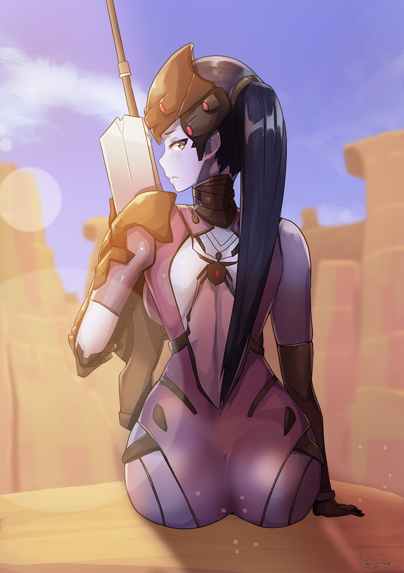 1girl, 714_(leg200kr), bad_id, bad_pixiv_id, blue_hair, blue_skin, bodysuit, colored_skin