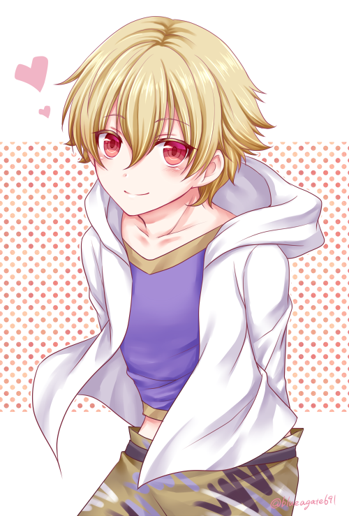 1boy, blonde_hair, child, child_gilgamesh_(fate), fate/grand_order, fate/hollow_ataraxia, fate_(series), gilgamesh_(fate), hood, hoodie, male_focus, midriff, red_eyes, seine_(blueagate), short_hair, smile, solo, aged_down