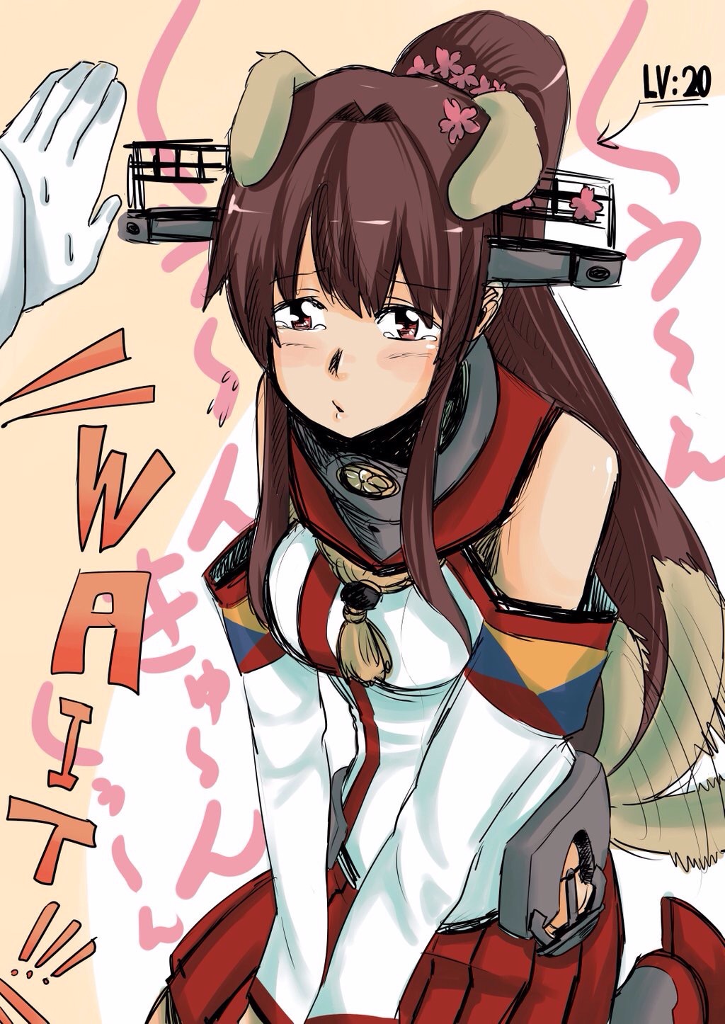 10s, 1girl, admiral_(kancolle), anchor, animal_ears, bad_id, bad_pixiv_id, bare_shoulders