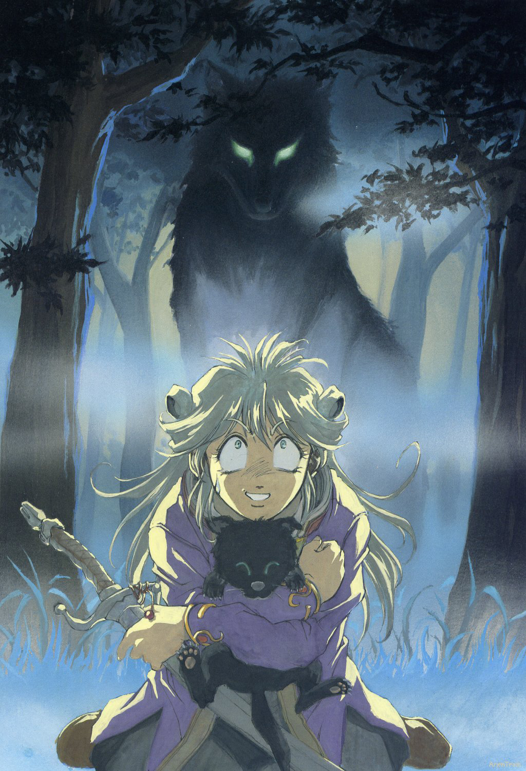 cleo_everlastin, highres, leki, majutsushi_orphen, scan, sword, weapon