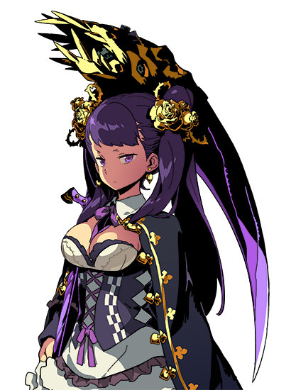 1girl, breasts, cleavage, earrings, etrian_odyssey, female_focus, himukai_yuuji, jewelry