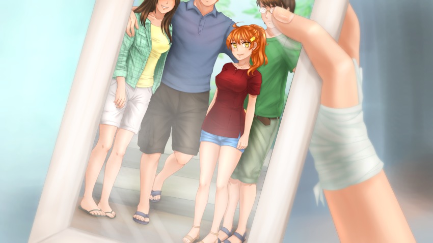 brown_hair, game_cg, highres, koshkina_olya, my_lovely_sister, orange_hair, orika_nekoi, photo_(medium)