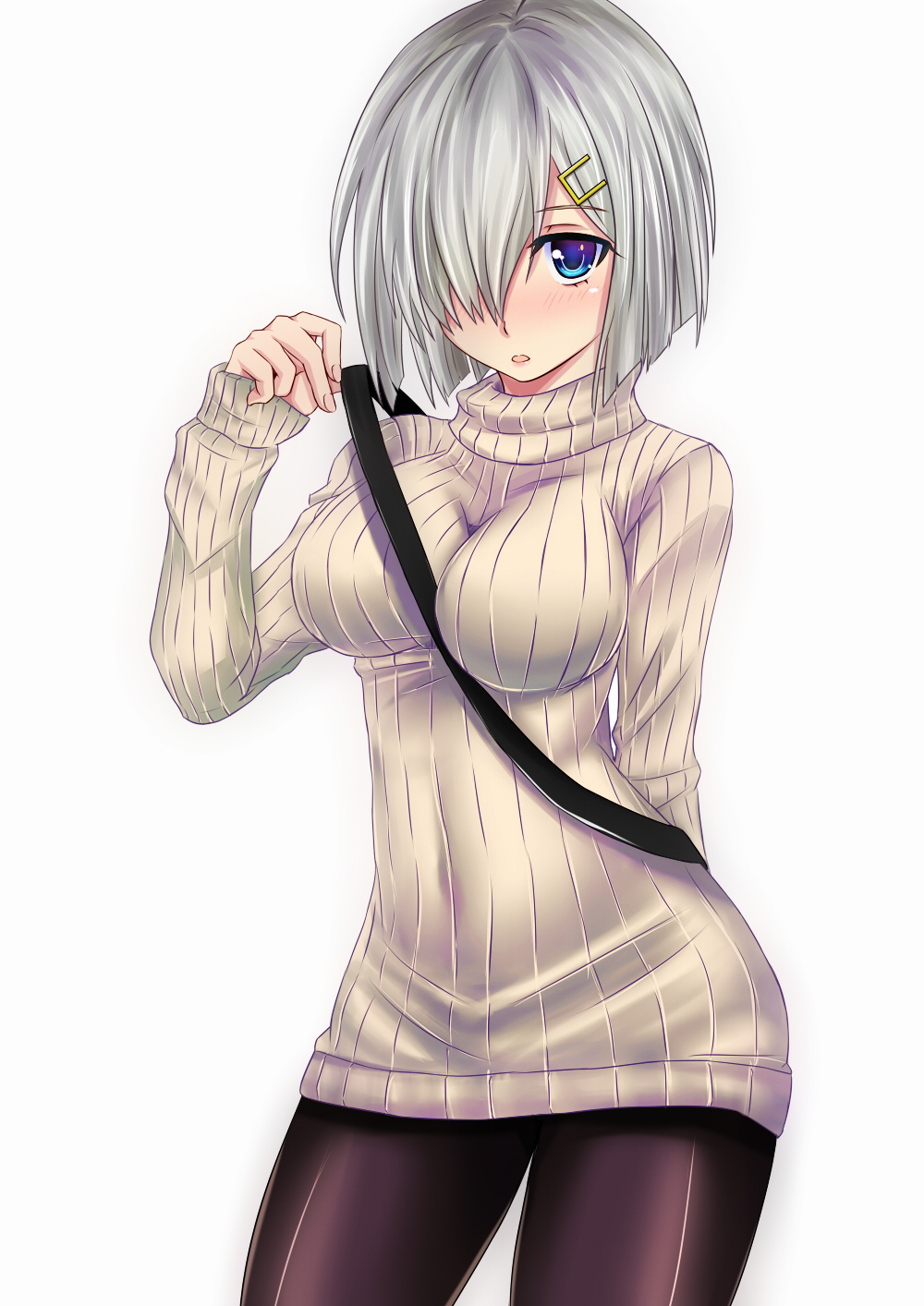10s, 1girl, alternate_costume, bag, black_pantyhose, blue_eyes, breasts, dress