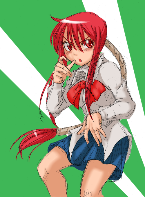 1girl, blush, borrowed_character, etomo_shuko, female_focus, long_hair, m.u.g.e.n, matching_hair/eyes