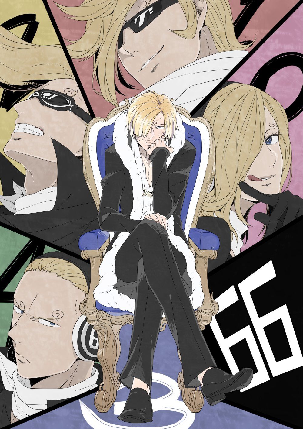 4boys, armchair, artist_request, blonde_hair, blue_eyes, brother_and_sister, brothers, chair