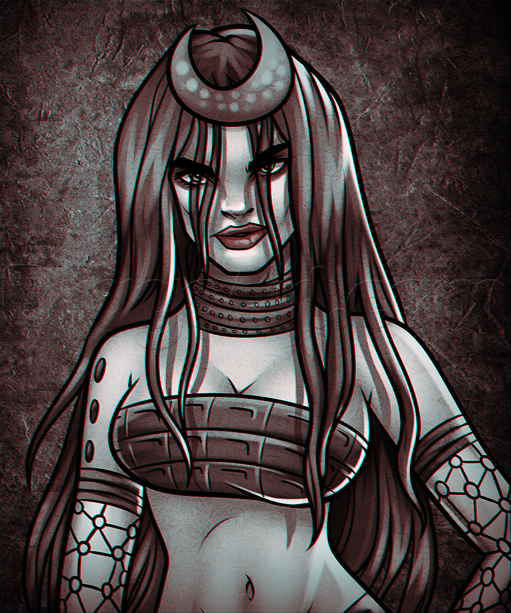 1girl, breasts, cowl, crescent, crescent_hair_ornament, dc_comics, dccu, detached_sleeves