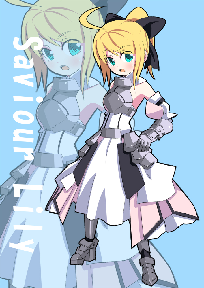 00s, 1girl, ahoge, aqua_eyes, armor, armored_dress, artoria_pendragon_(fate), bare_shoulders