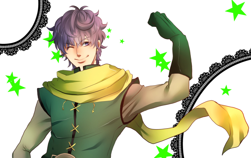 1boy, dragon_quest, dragon_quest_heroes, dragon_quest_heroes_ii, gloves, male_focus, one_eye_closed, oururi33