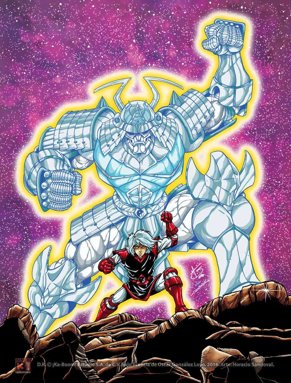 10s, 1boy, 2016, arm_up, armor, bags_under_eyes, boots, clenched_hand