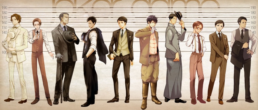 40kouzi, 6+boys, 7menzippo, abs, adjusting_eyewear, akizou., amari_(joker_game), arimaty