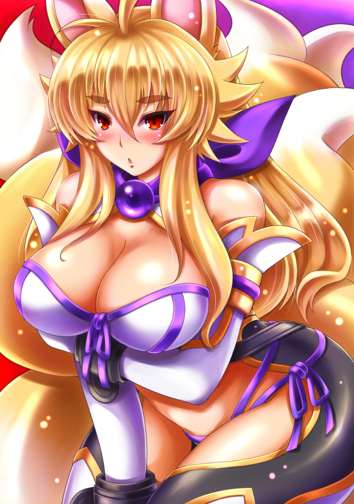 1girl, :o, ahoge, alternate_costume, animal_ears, bare_shoulders, blonde_hair, blush