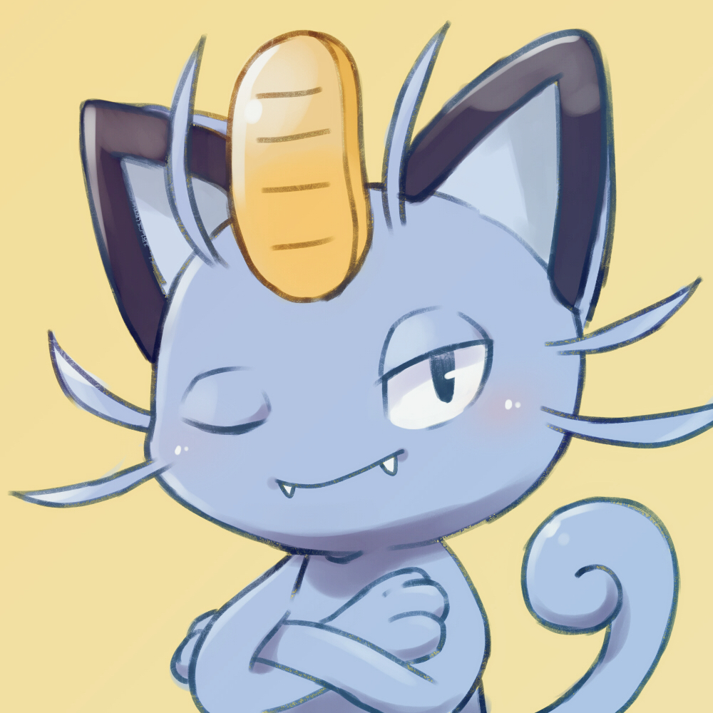 10s, alolan_form, alolan_meowth, animal_ears, cat, cat_ears, cat_tail, coin