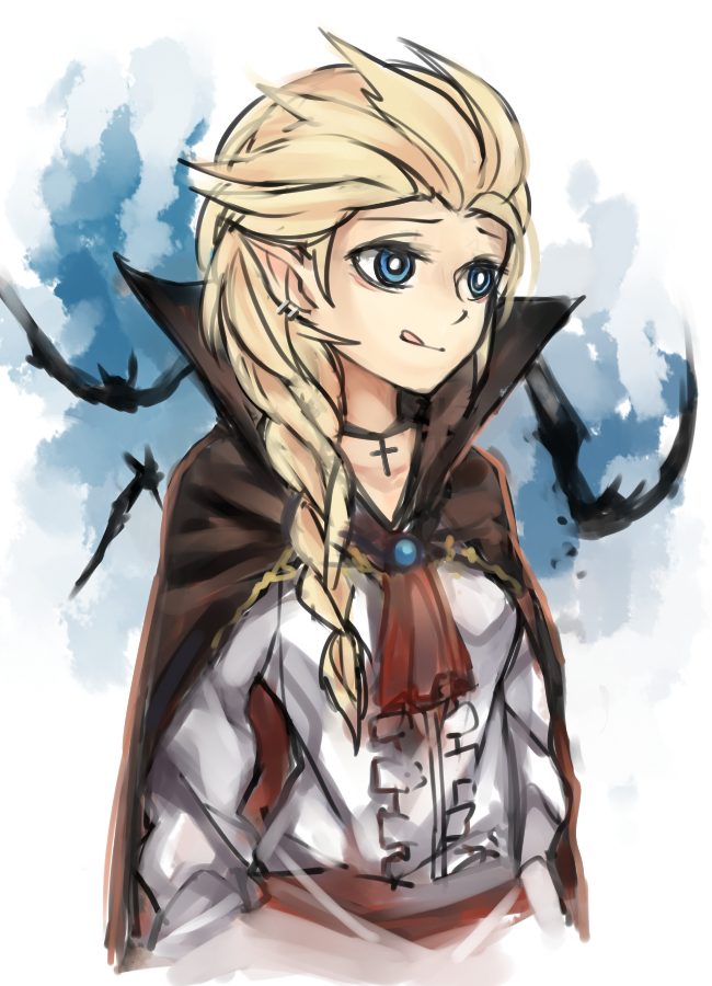 1girl, bat_(animal), blonde_hair, blue_eyes, elsa_(frozen), female_focus, frozen_(disney), licking_lips