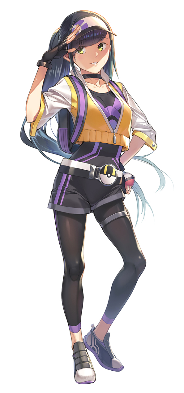 10s, 1girl, arm_at_side, arm_up, belt, black_gloves, black_hair, choker