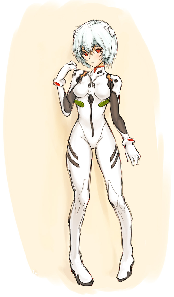 7h2o, ayanami_rei, blue_hair, highres, mecha_pilot_suit, neon_genesis_evangelion, non-web_source, plugsuit_(evangelion)