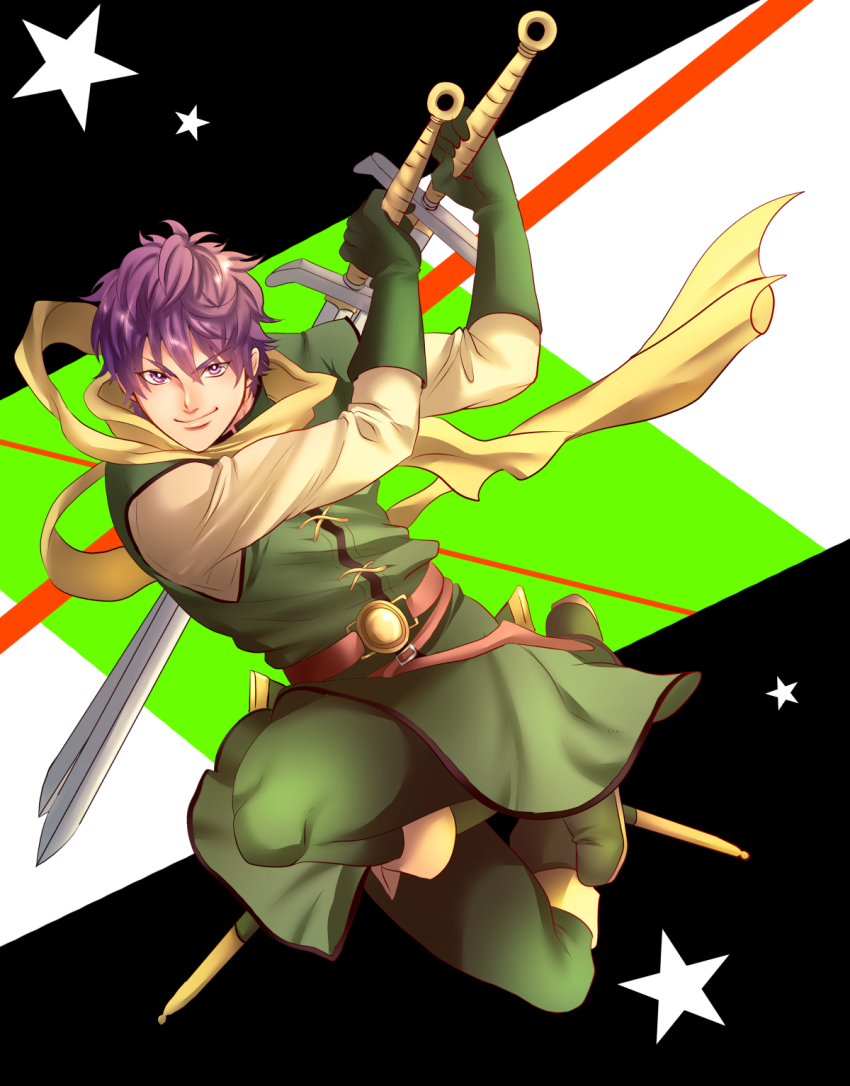 1boy, boots, dragon_quest, dragon_quest_heroes, dragon_quest_heroes_ii, gloves, highres, male_focus