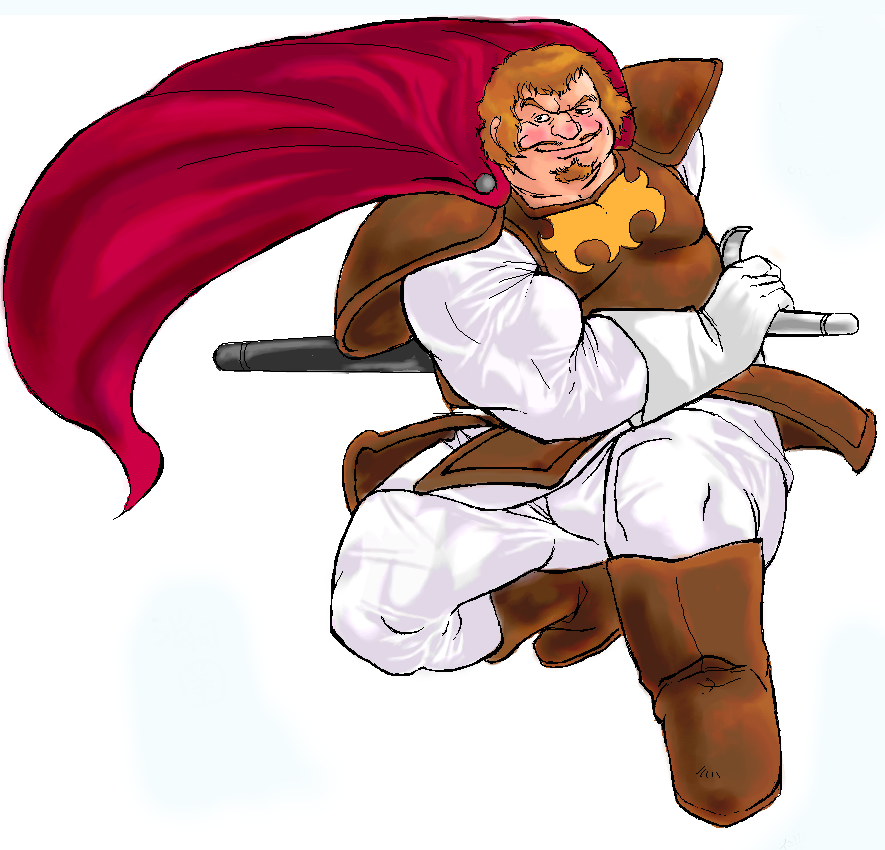 1980s_(style), 1boy, armor, boots, brown_hair, cape, don_slazen, gloves, kikou-kai_galient, male_focus, retro_artstyle, scabbard, sheath, solo, sword, weapon